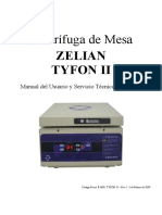 Centrífuga ZELIAN TYFON II Manual Del Usuario y Servicio Tecnico
