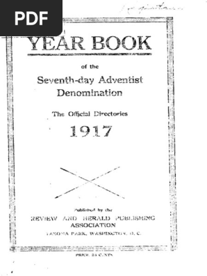 Yb1917 Apocalyptic Groups Seventh Day Adventist Church