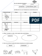 Guía de Clasiicación de Los Animales