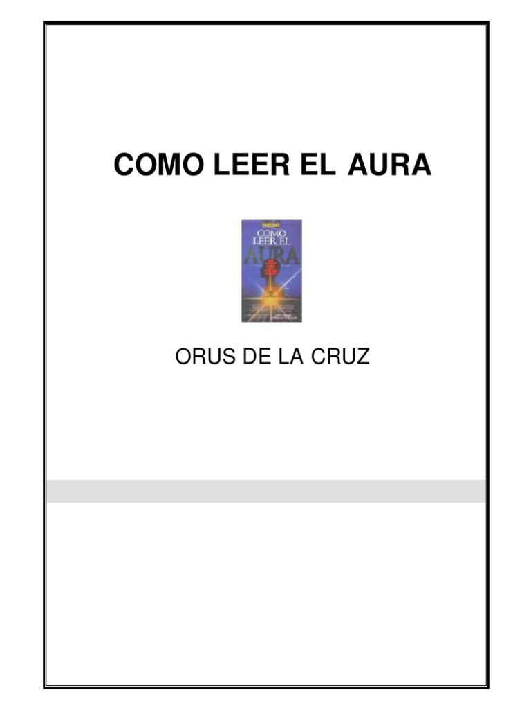 Como Leer El Aura PDF PDF Aura (paranormal) Percepción
