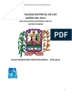 Plan Opetativo Institucional 2014.