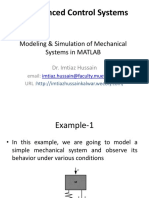 MATLAB Modeling & Simulation of Mechanical Systems