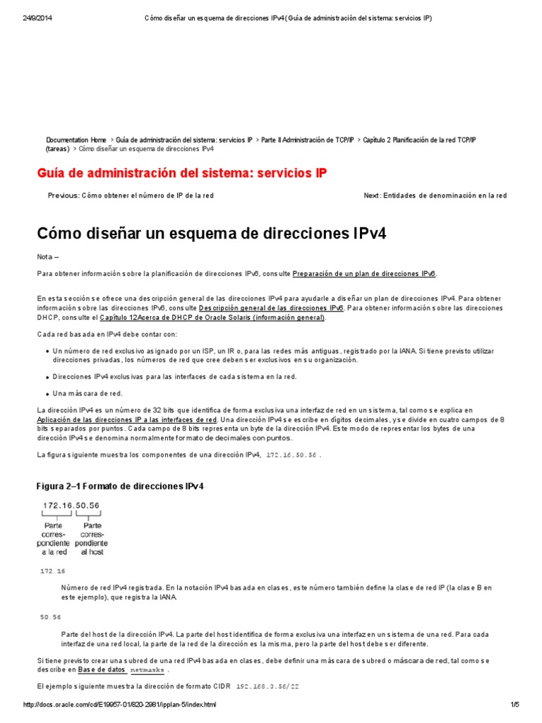 Cómo Diseñar Un Esquema de Direcciones IPv4 (Guía de Administración Del