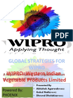 Global Strategies for Wipro Wipro Western and Indian A