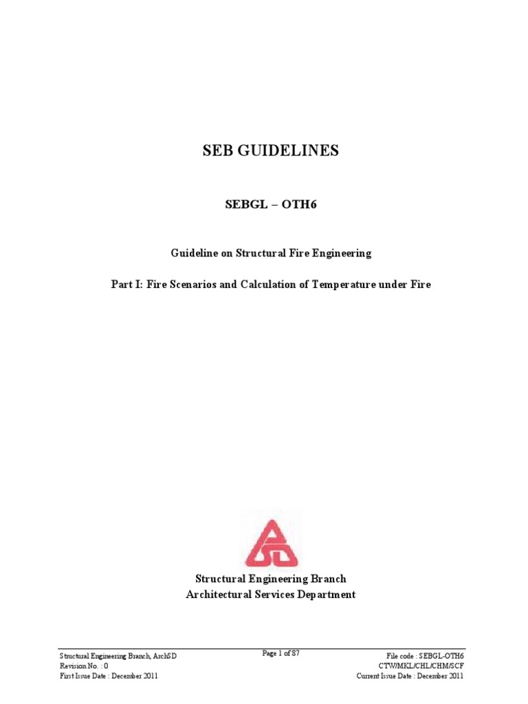 Guideline On Structural Fire Engineering Part I - Fire Scenarios and ...