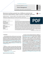 Biochemical Methane Potential Tests of Different Autoclaved and Microwaved Lignocellulosic Organic Fractions of Municipal Solid Waste