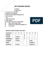 Conduira Time Table