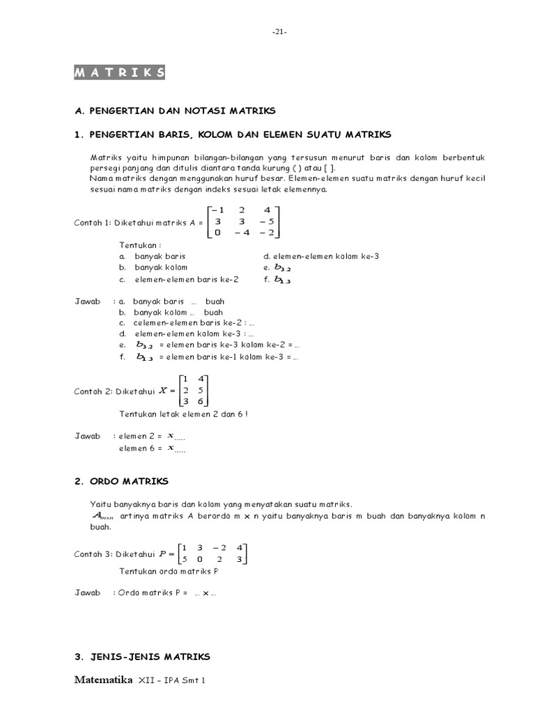 Matriks | PDF