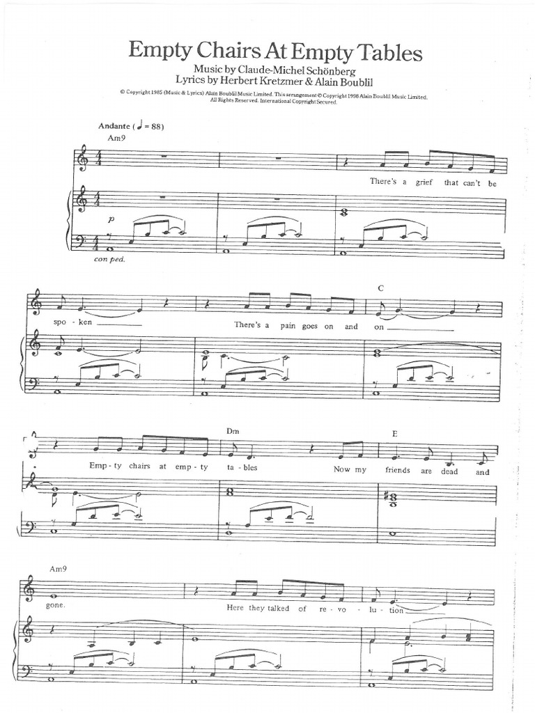 Empty Chairs at Empty Table PDF