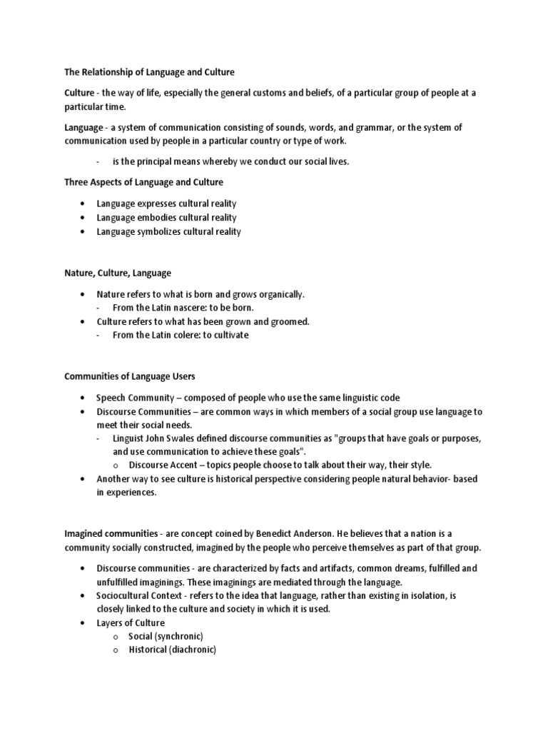 Language and Culture Interconnection | PDF | Linguistics | Semantics
