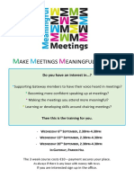 Make Meetings Meaningful Training Poster