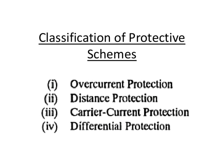 Protective Schemes Classification Guide | PDF