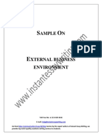 Sample Report On External Business Environment by Instant Essay Writing