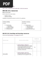 Trinity College London - IsE III (C1) Resources