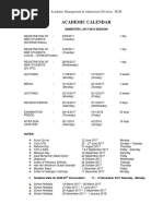 Academic Calendar 2017 - 2018