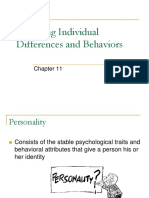 Chapter 11 - Managing Individual Differences and Behaviors