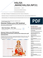 Hanuman Chalisa Lyrics PDF Download _ Hanuman Chalisa