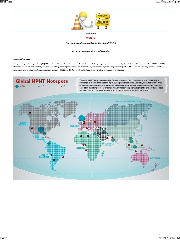 HPHT - Me: By: HASSAN MOHAMED Ali, HPHT Drilling Advisor | PDF