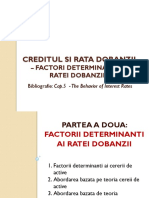 Factorii Determinanti Ai Ratei Dobanzii