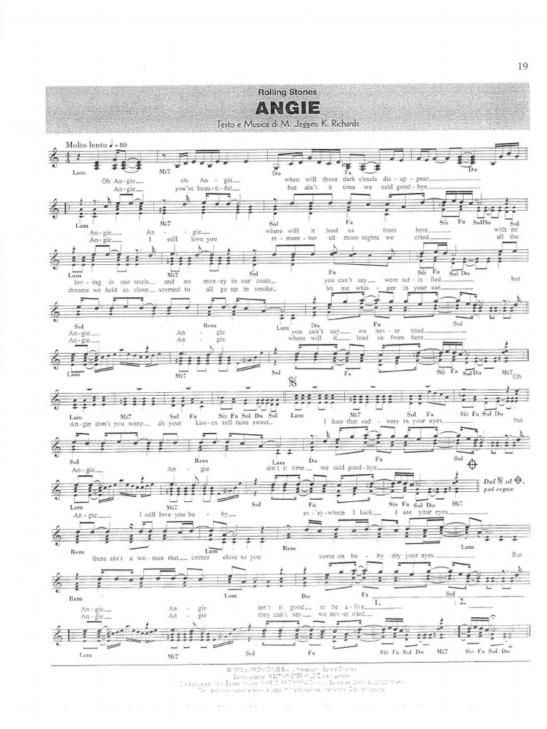 Rolling Stones - Angie | PDF