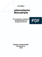Karl Marx Mathematische Manuskripte Kronberg Ts 1974