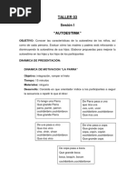 Taller 03 Autoestima y Bullying