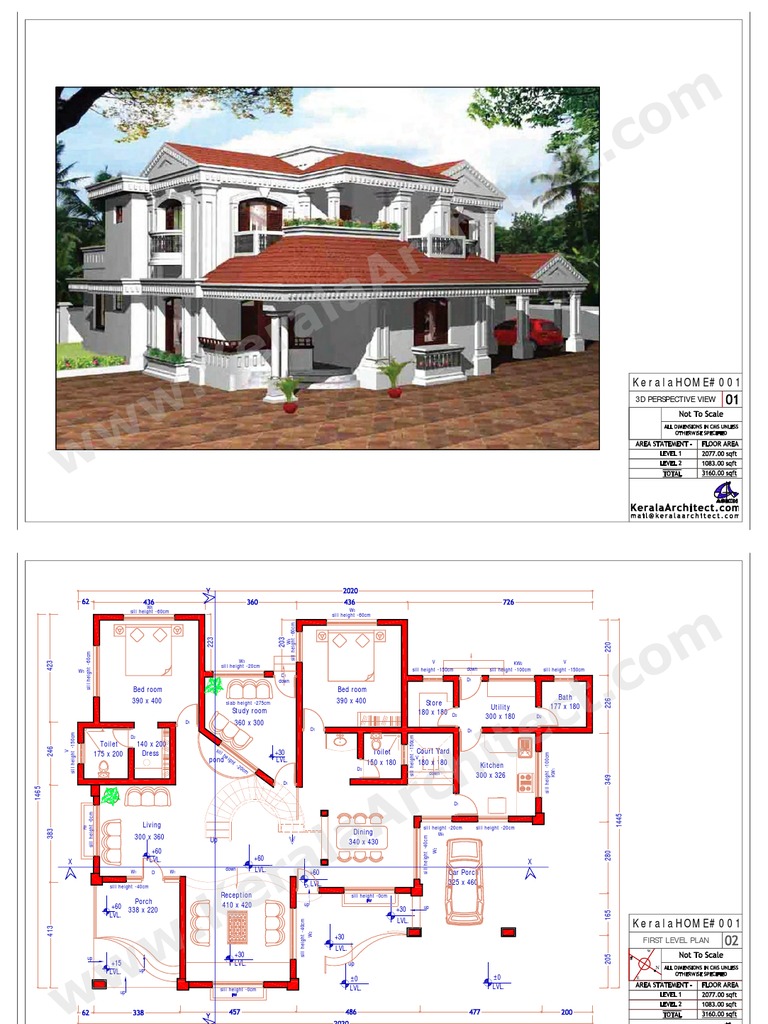 Kerala Home Design Blueprint | PDF | City Of Brisbane | Buildings And  Structures, image size:768x1024