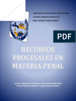 Recursos Procesales en Materia Penal