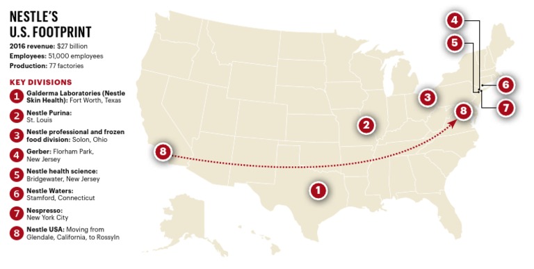 Nestlé U.S. Operations and Locations Map | PDF | Nestlé | Virtual Reality
