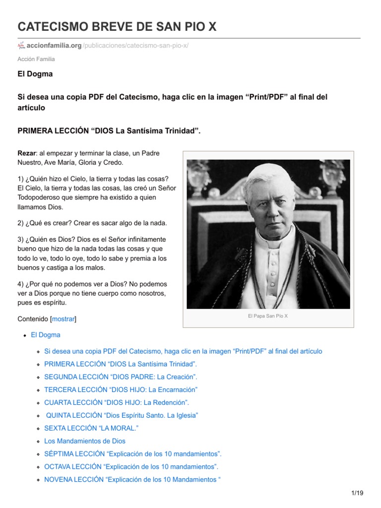 Catecismo Breve San Pío X PDF Penitencia eucaristía