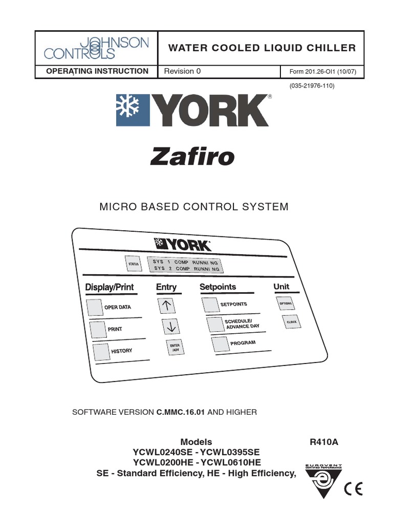 Chiller York PDF Switch Power Supply