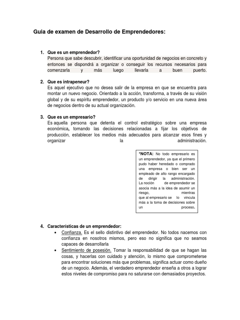 Guía de Desarrollo Emprendedor | PDF | Iniciativa empresarial ...