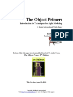 The Object Primer:: Introduction To Techniques For Agile Modeling