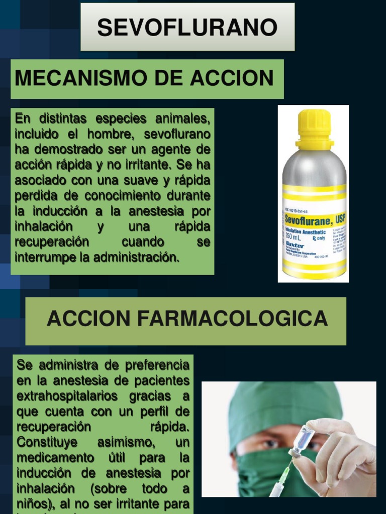 aprobar Limo nada SEVOFLURANO | PDF | Anestesia | Medicina