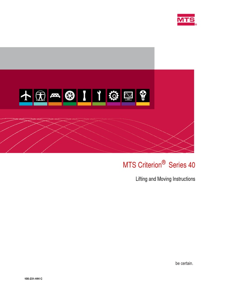 MTS Criterion | PDF | Verification And Validation | Forklift