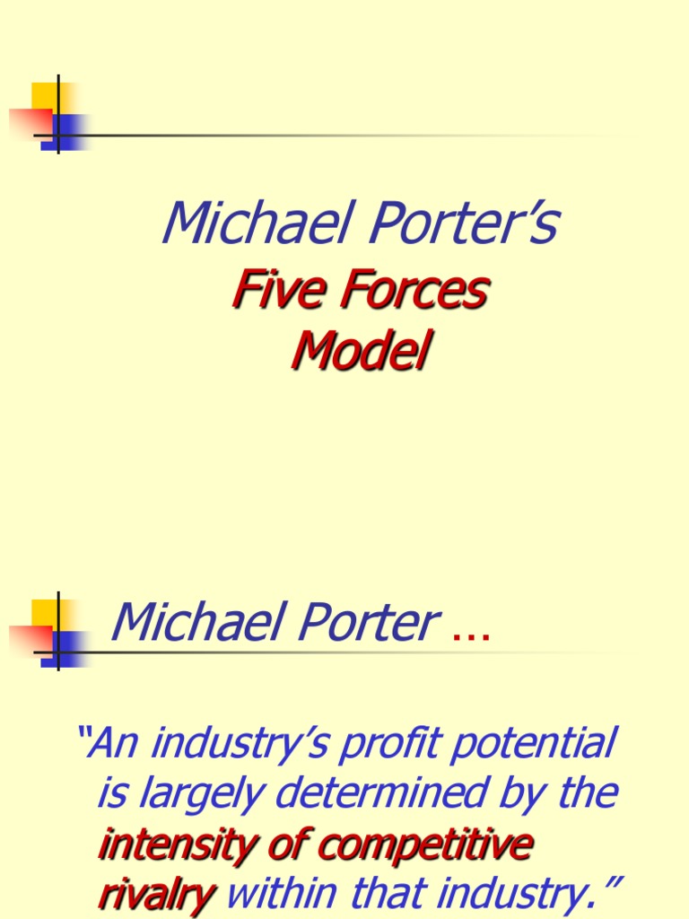 Understanding Porter's Five Forces Model | PDF | Business Economics ...