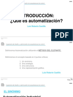 Unidad 1 - Definición de Automatización y Terminología en Instrumentación