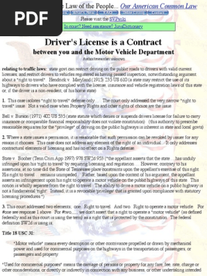 Your Driver's License is a Contract