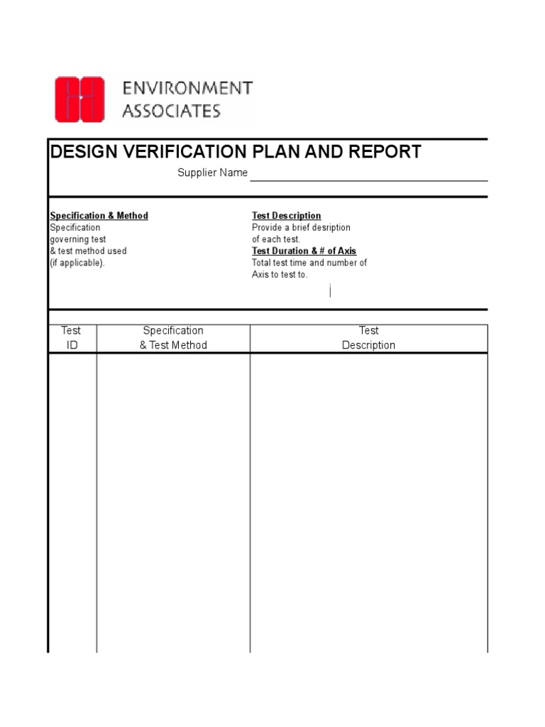 Design Verification Plan and Report Guide | PDF | Reliability ...