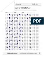 3er Grado - Bloque 1 - Clave de Respuestas (2014-2015)