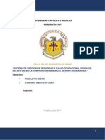 Tesis Sistema de Gestion en Seguridad y Salud Ocupacional Según Ds 024 2016 em en La Corporacion Minera El Jacinto Huaranchal