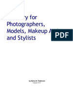 Glossary for Photographers, Models, Makeup Artists, and Stylists