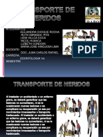 TRANSPORTE DE HERIDOS Diapositivas