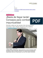 Combatir la impuntualidad