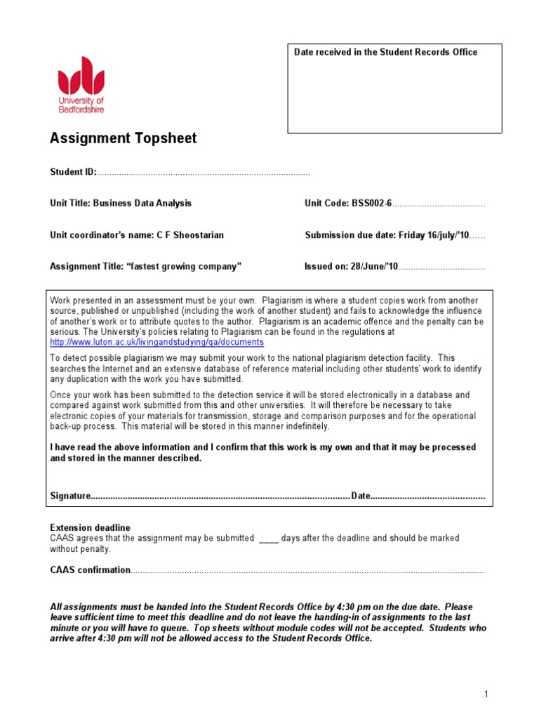 Business Data Analysis Assignment Guide | PDF | Plagiarism | Price ...