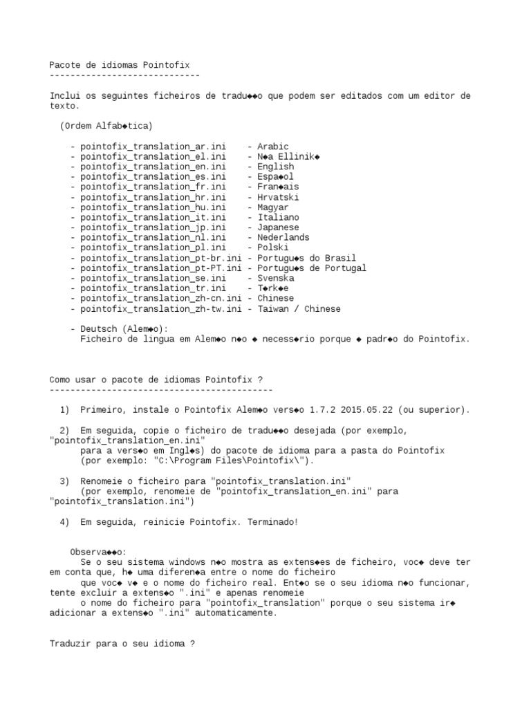 Readme Pointofix Translation PT | PDF | Computing | Software