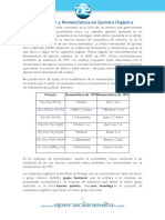 Formulación y Nomenclatura en Química Orgánica