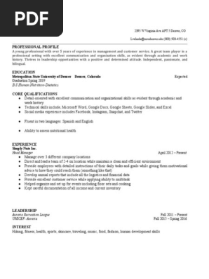 simple resume 