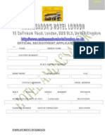Ambassadors Hotel Official Employment Application Forms.