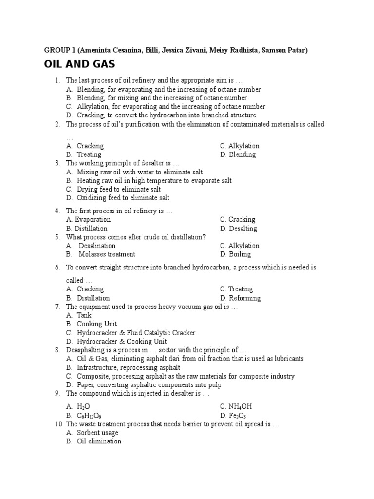 Petroleum Refining Q&A Guide | PDF | Oil Refinery | Cracking (Chemistry)